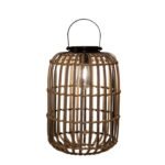 Lanterne solaire en bambou naturel, ambiance chaleureuse, bohème pour jardin ou intérieur