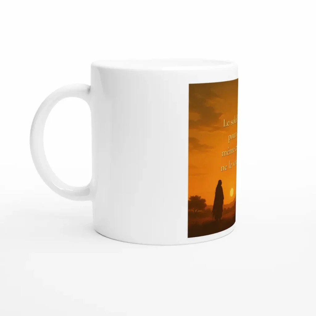 "Tasse citation motivation soleil lumière – Le soleil brille pour tous même ceux qui ne le voient pas – mug chaleureux et réconfortant"